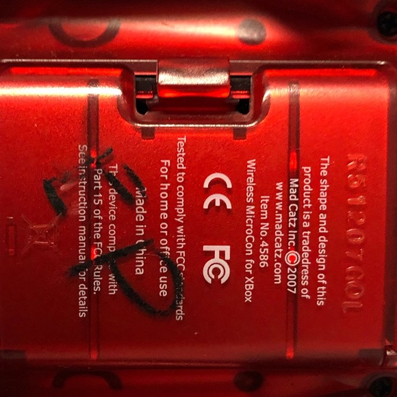 Red Game Stop Mad Catz 2.4Ghz Wireless Controller for PS2 - Picture 8 of 14